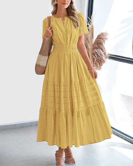 V-neck puff sleeve women's clothing